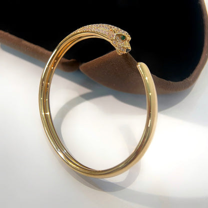 ¡®Lume Jewels¡¯PANTHERE GOLD DIAMOND OPEN BRACELET