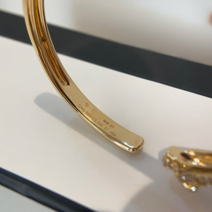 ¡®Lume Jewels¡¯PANTHERE GOLD DIAMOND OPEN BRACELET