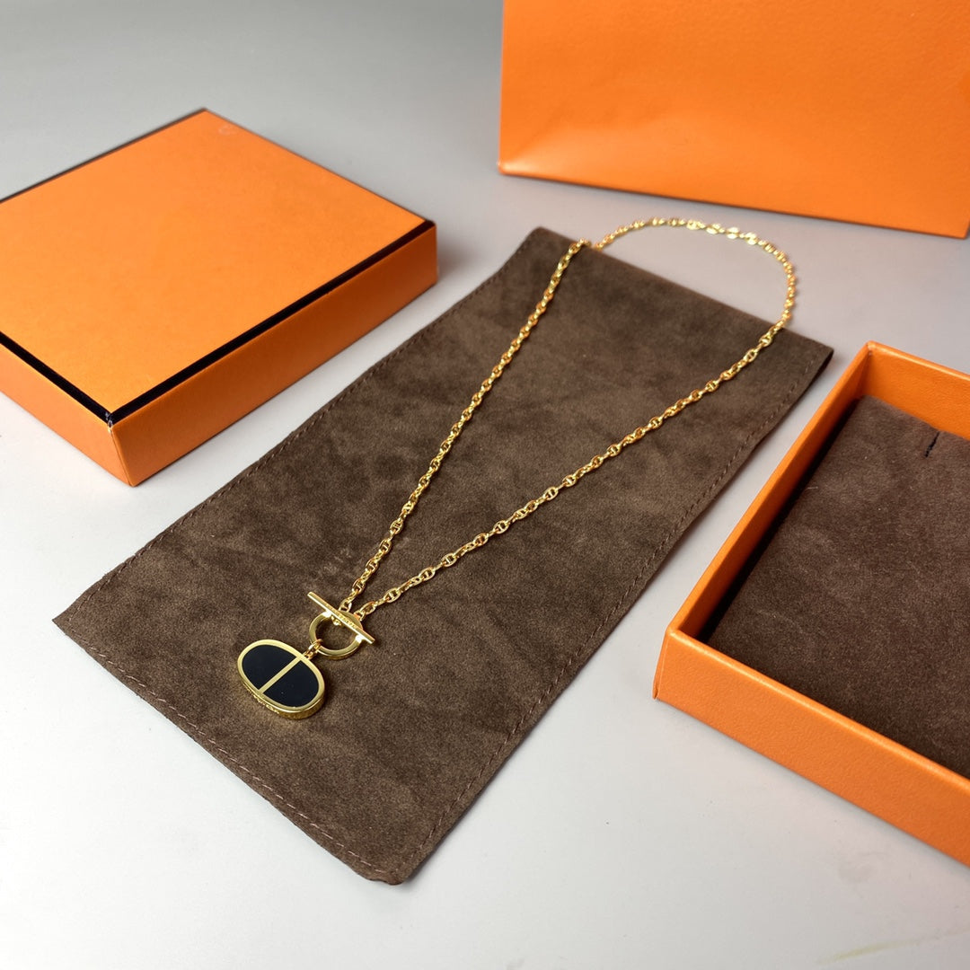 ¡®Lume Jewels¡¯CHAINE VERSO BLACK CERAMIC NECKLACE