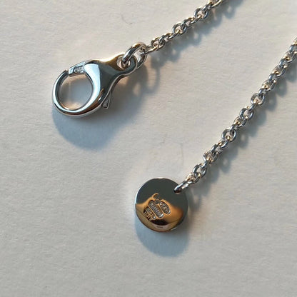 [Lume Jewels]ZERO 1 BLACK CERAMIC SILVER NECKLACE