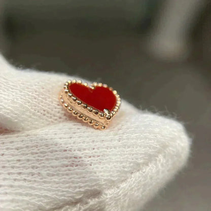 ¡®Lume Jewels¡¯HEART CARNELIAN STUD EARRINGS