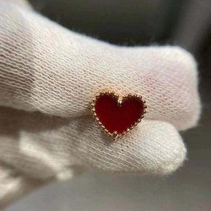 ¡®Lume Jewels¡¯HEART CARNELIAN STUD EARRINGS