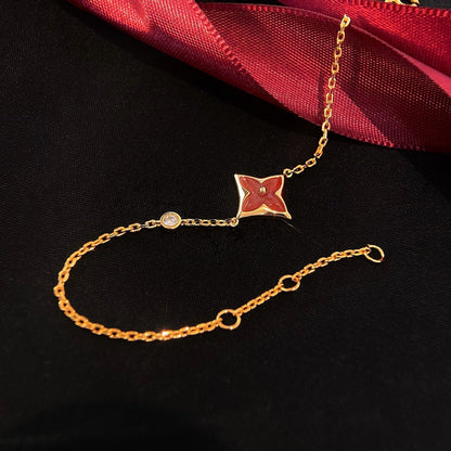 ¡®Lume Jewels¡¯COLOR STAR CARNELIAN PINK GOLD DIAMOND BRACELET