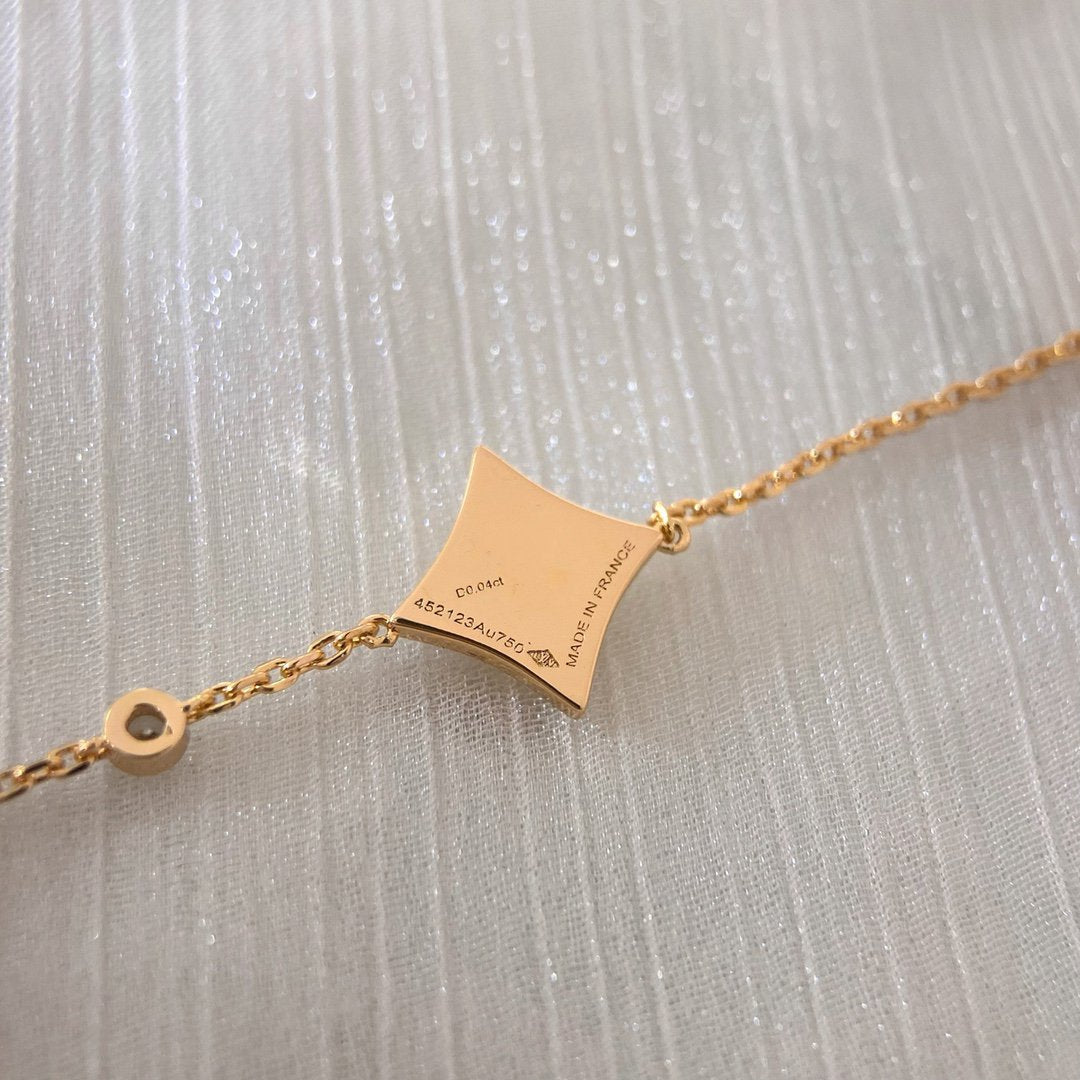 ¡®Lume Jewels¡¯COLOR STAR CARNELIAN PINK GOLD DIAMOND BRACELET