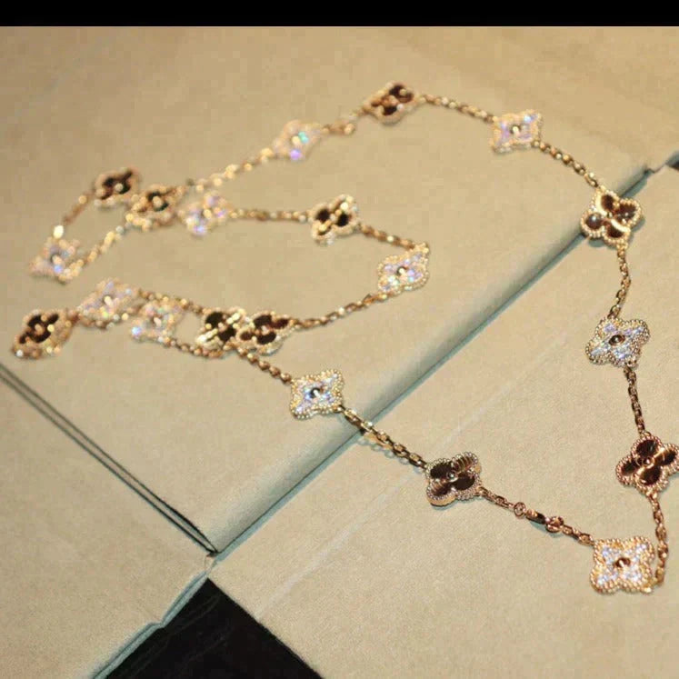 ¡®Lume Jewels¡¯CLOVER 20 MOTIFS LASER DIAMOND NECKLACE