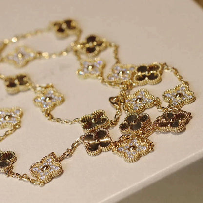 ¡®Lume Jewels¡¯CLOVER 20 MOTIFS LASER DIAMOND NECKLACE