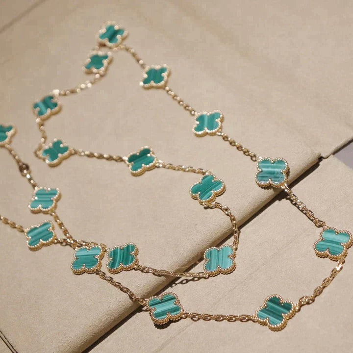 ¡®Lume Jewels¡¯CLOVER 20 MOTIFS MALACHITE GOLD