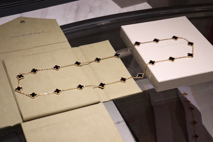 ¡®Lume Jewels¡¯CLOVER 20 MOTIFS ONYX ROSE GOLD