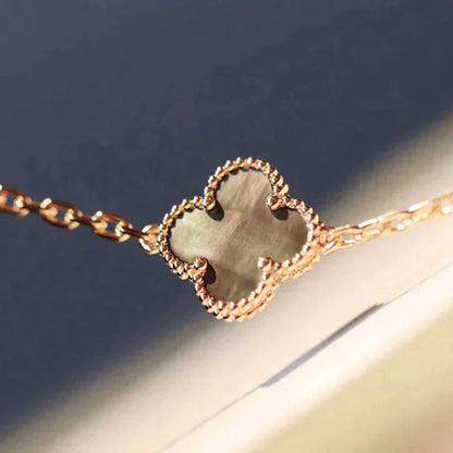 ¡®Lume Jewels¡¯CLOVER 20 MOTIFS DARK MOP DIAMOND  NECKLACE