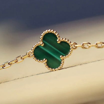 ¡®Lume Jewels¡¯CLOVER 20 MOTIFS MALACHITE DIAMOND NECKLACE