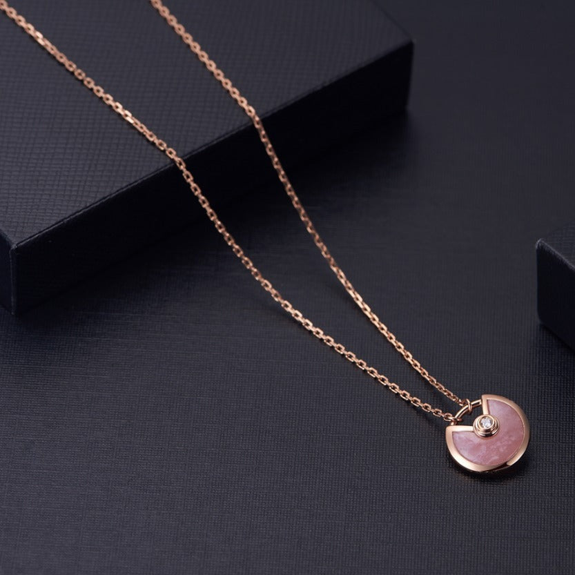 ¡®Lume Jewels¡¯AMULETTE ROSE GOLD PINK MOP NECKLACE