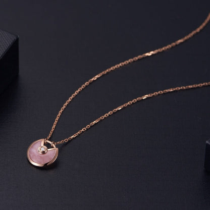 ¡®Lume Jewels¡¯AMULETTE ROSE GOLD PINK MOP NECKLACE