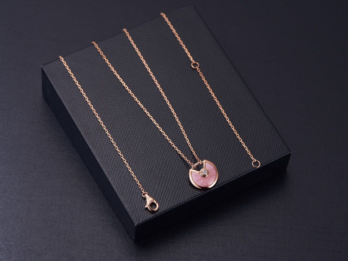 ¡®Lume Jewels¡¯AMULETTE ROSE GOLD PINK MOP NECKLACE