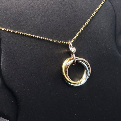 ¡®Lume Jewels¡¯TRINITY SILVER GOLD PINK GOLD NECKLACE