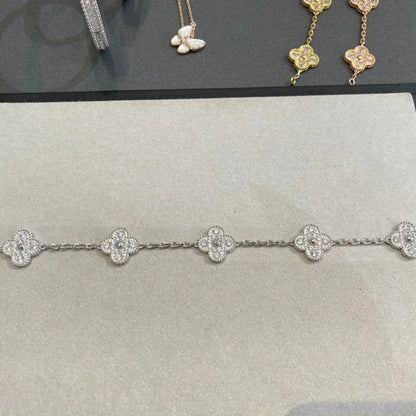 [Lume Jewels] New  CLOVER 5 MOTIF FULL DIAMOND BRACELET COLLECTION