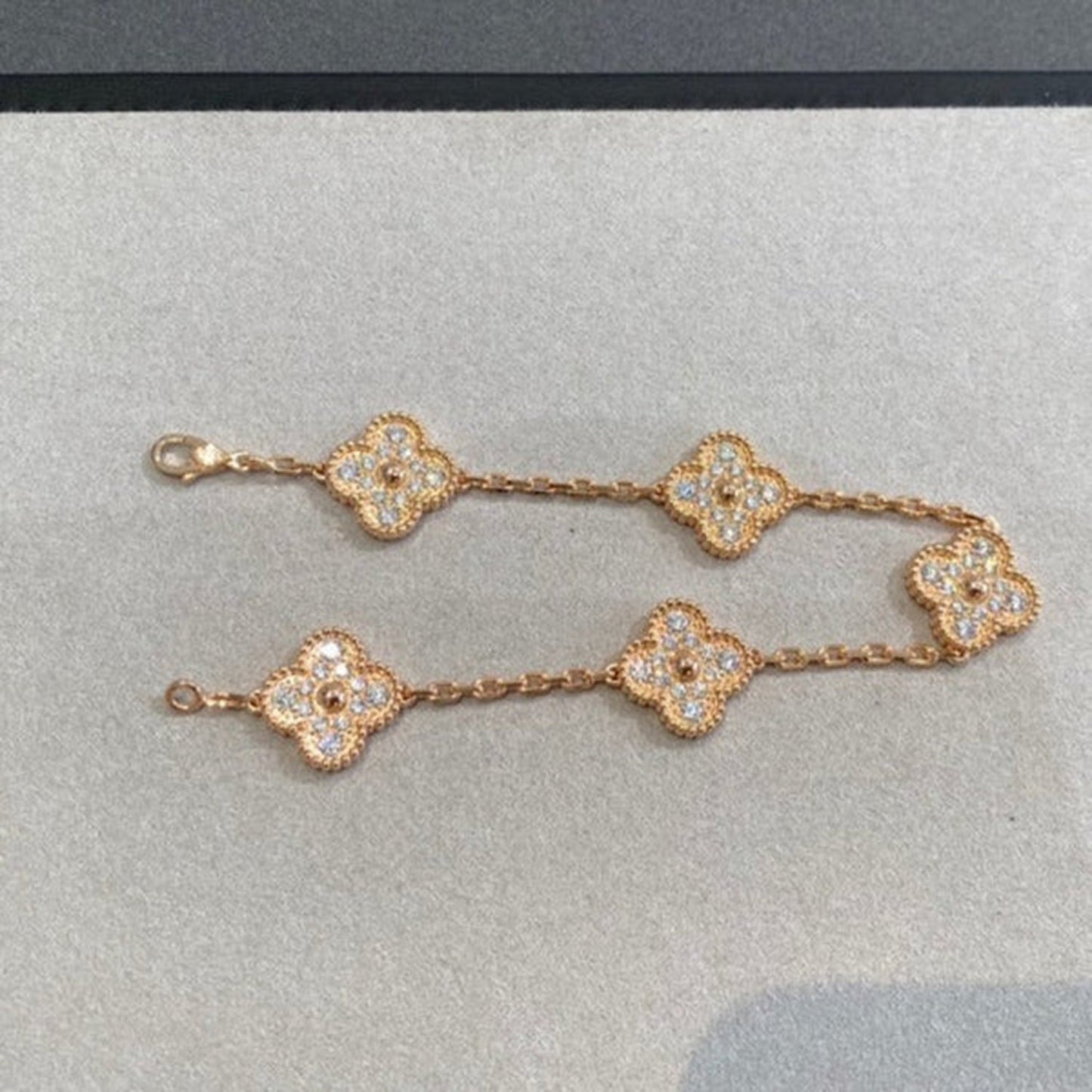 [Lume Jewels] New  CLOVER 5 MOTIF FULL DIAMOND BRACELET COLLECTION