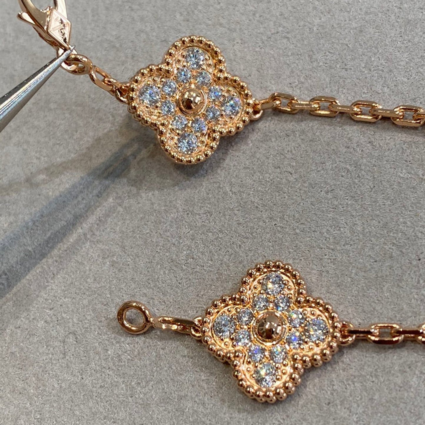 [Lume Jewels] New  CLOVER 5 MOTIF FULL DIAMOND BRACELET COLLECTION
