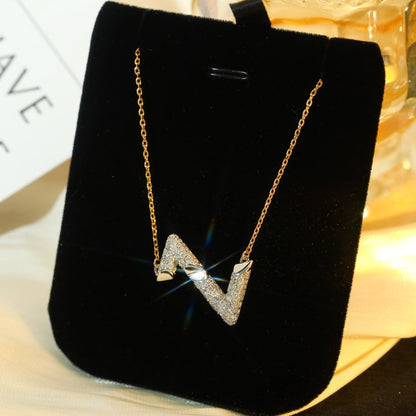 ¡®Lume Jewels¡¯VOLT SILVER DIAMOND PEDANT NECKLACE