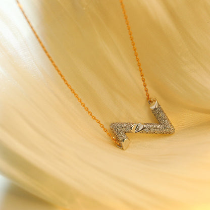 ¡®Lume Jewels¡¯VOLT SILVER DIAMOND PEDANT NECKLACE