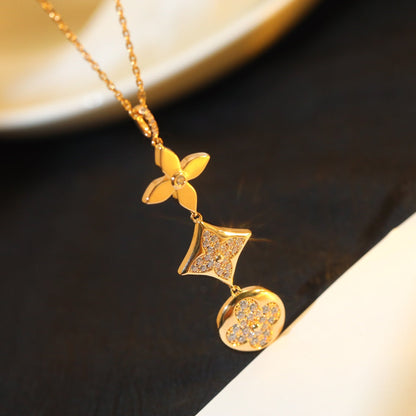 ¡®Lume Jewels¡¯STAR AND SUN DIAMOND PINK GOLD NECKLACE