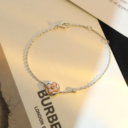 ¡®Lume Jewels¡¯SUN MOTIF PINK MOP SILVER BRACELET