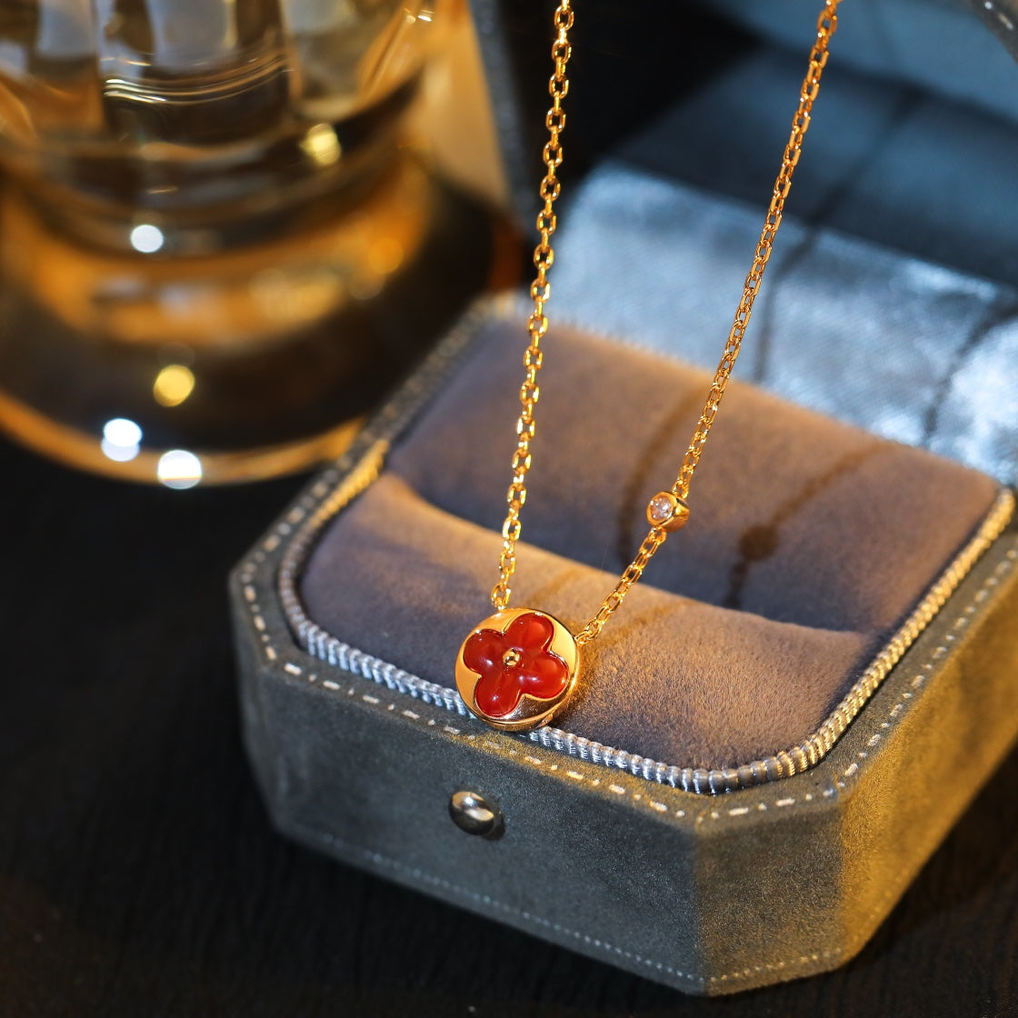 ¡®Lume Jewels¡¯SUN PEDANT PINK GOLD 1 DIAMOND NECKLACE