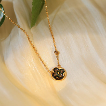 ¡®Lume Jewels¡¯SUN PEDANT PINK GOLD 1 DIAMOND NECKLACE