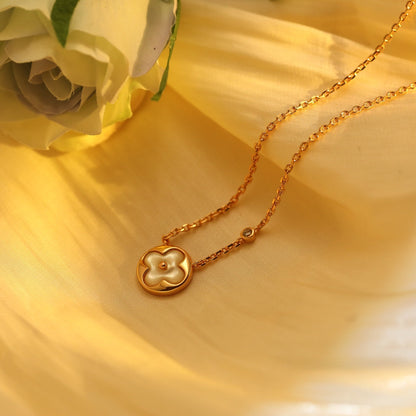 ¡®Lume Jewels¡¯SUN PEDANT PINK GOLD 1 DIAMOND NECKLACE