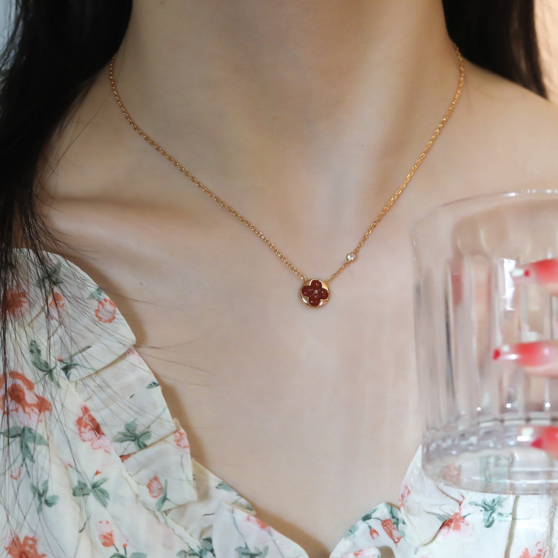 ¡®Lume Jewels¡¯SUN PEDANT PINK GOLD 1 DIAMOND NECKLACE
