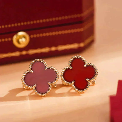 ¡®Lume Jewels¡¯CLOVER MEDIUM 1 MOTIFS CARNELIAN  EARRINGS