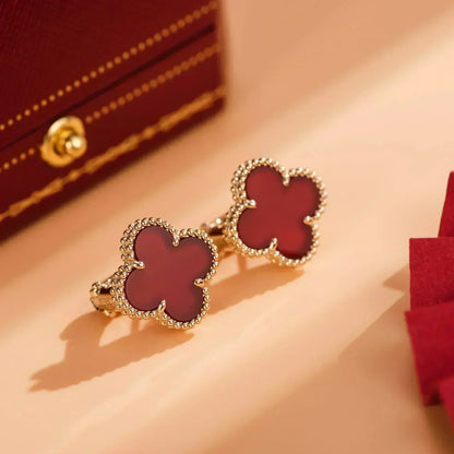 ¡®Lume Jewels¡¯CLOVER MEDIUM 1 MOTIFS CARNELIAN  EARRINGS