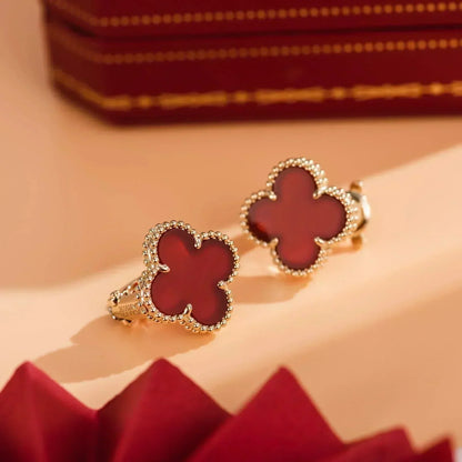 ¡®Lume Jewels¡¯CLOVER MEDIUM 1 MOTIFS CARNELIAN  EARRINGS