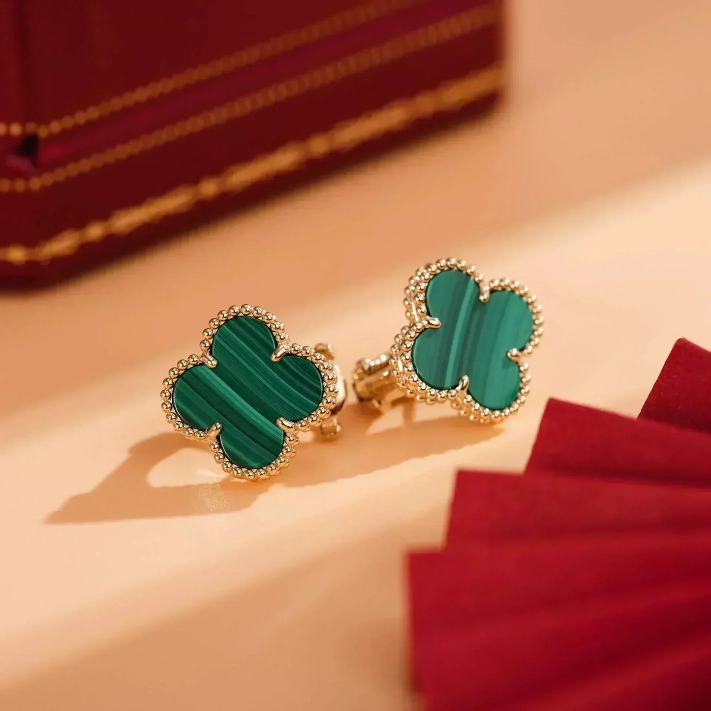 ¡®Lume Jewels¡¯CLOVER MEDIUM 1 MOTIFS MALACHITE  EARRINGS