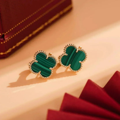 ¡®Lume Jewels¡¯CLOVER MEDIUM 1 MOTIFS MALACHITE  EARRINGS