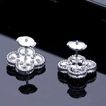 ¡®Lume Jewels¡¯CLOVER 1 MOTIFS DIAMOND STUD EARRINGS SILVER