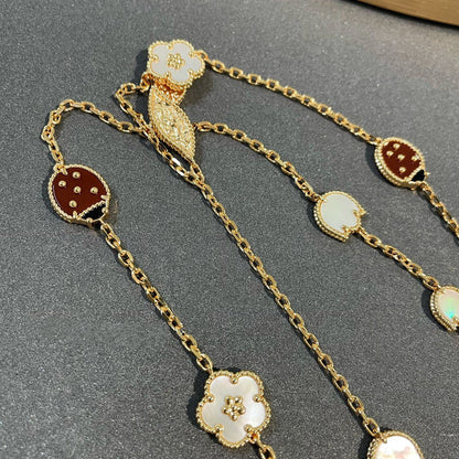 ¡®Lume Jewels¡¯LUCKY SPRING 15 MOTIFS GOLD NECKLACE