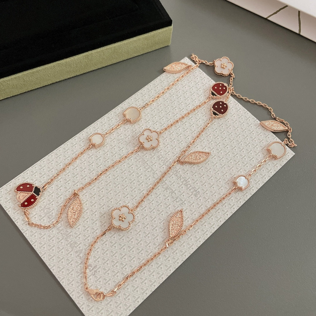¡®Lume Jewels¡¯LUCKY SPRING 15 MOTIFS ROSE GOLD NECKLACE