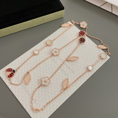 ¡®Lume Jewels¡¯LUCKY SPRING 15 MOTIFS ROSE GOLD NECKLACE