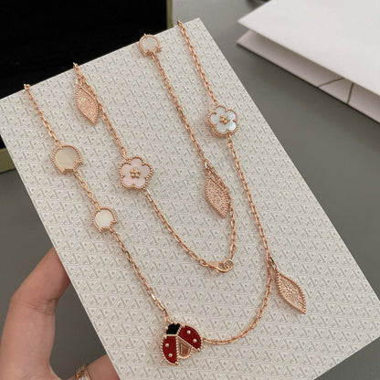 ¡®Lume Jewels¡¯LUCKY SPRING 15 MOTIFS ROSE GOLD NECKLACE