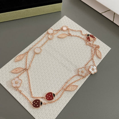 ¡®Lume Jewels¡¯LUCKY SPRING 15 MOTIFS ROSE GOLD NECKLACE