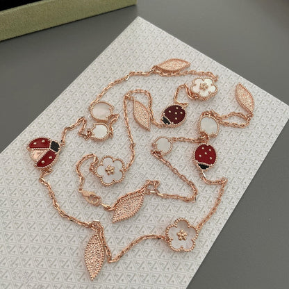 ¡®Lume Jewels¡¯LUCKY SPRING 15 MOTIFS ROSE GOLD NECKLACE