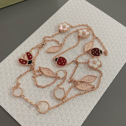 ¡®Lume Jewels¡¯LUCKY SPRING 15 MOTIFS ROSE GOLD NECKLACE