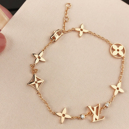 ¡®Lume Jewels¡¯STAR AND SUN 7 MOTIFS GOLD BRACELET