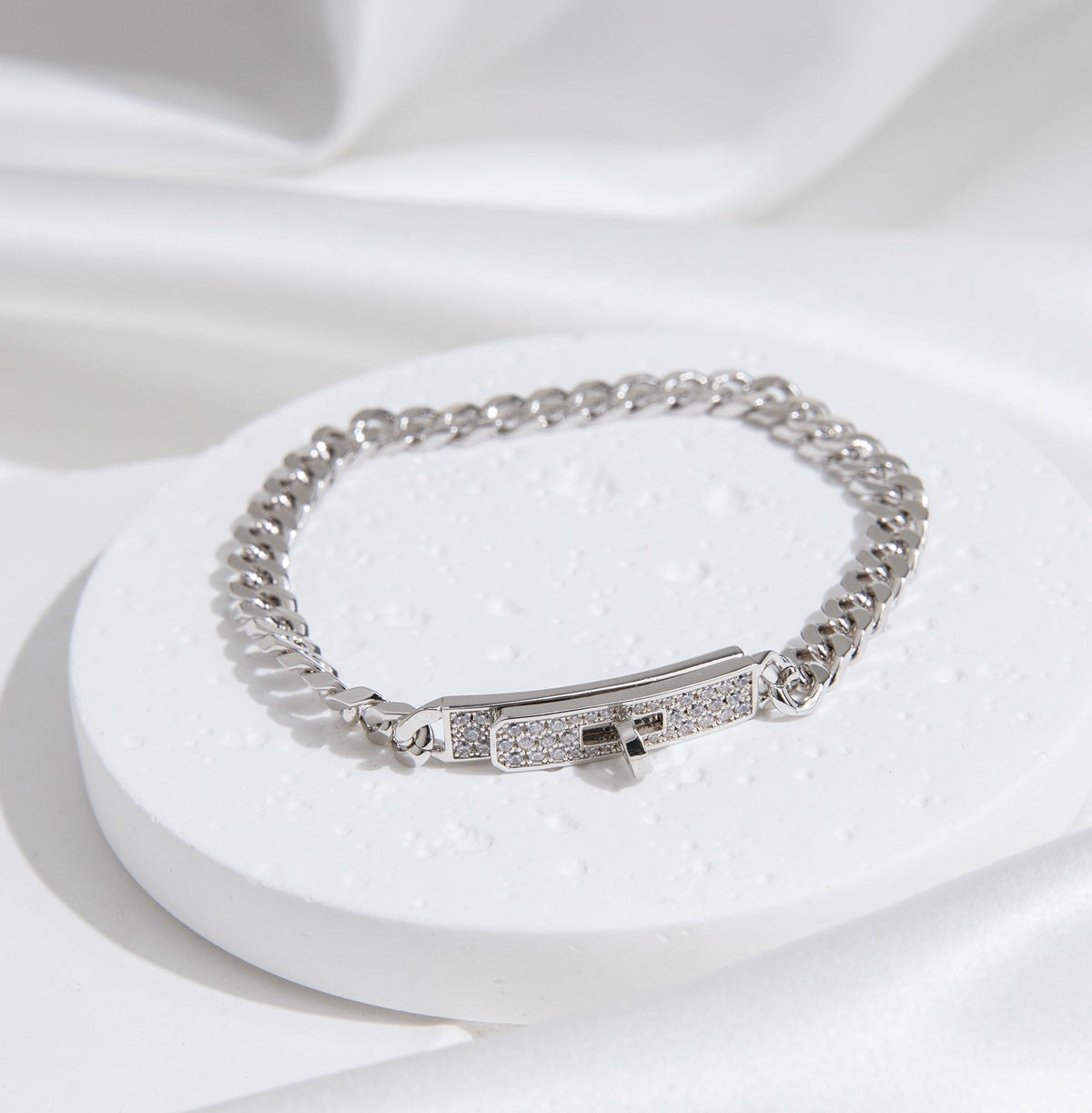 ¡®Lume Jewels¡¯KELLY CHAIN SILVER DIAMOND BRACELET