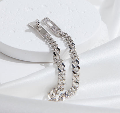 ¡®Lume Jewels¡¯KELLY CHAIN SILVER DIAMOND BRACELET
