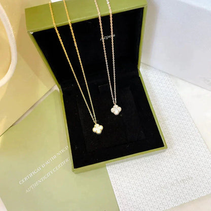 ¡®Lume Jewels¡¯CLOVER MINI 9.5MM WHITE MOTHER-OF-PEARL NECKLACE