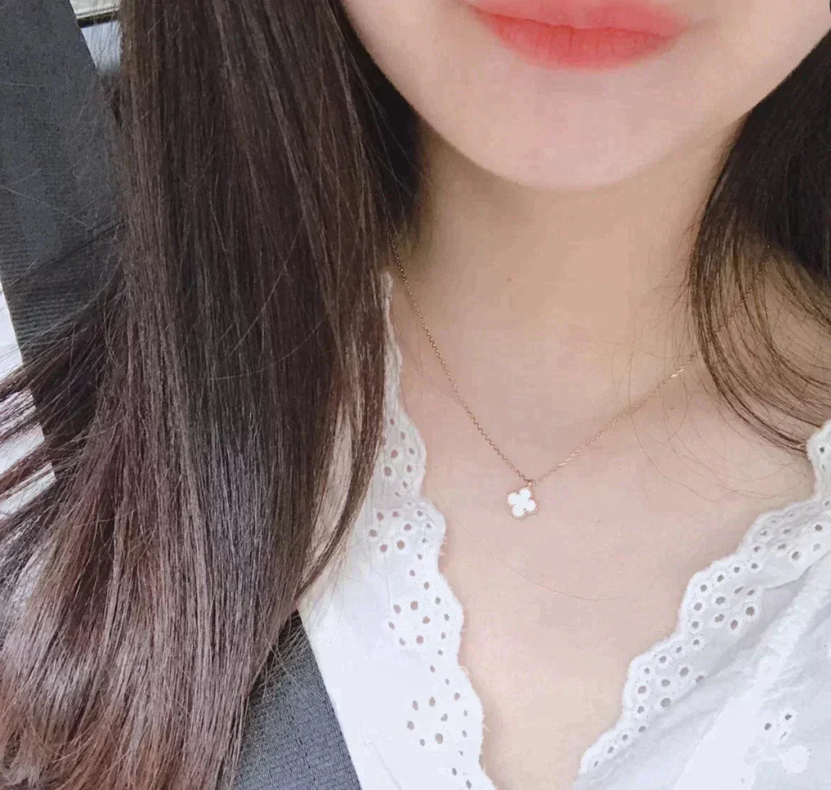 ¡®Lume Jewels¡¯CLOVER MINI 9.5MM WHITE MOTHER-OF-PEARL NECKLACE