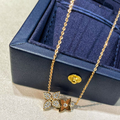 ¡®Lume Jewels¡¯STAR BLOSSOM NECKLACE PINK GOLD DIAMONDS