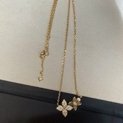 ¡®Lume Jewels¡¯STAR BLOSSOM NECKLACE PINK GOLD DIAMONDS