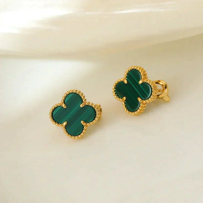 ¡®Lume Jewels¡¯CLOVER MEDIUM 1 MOTIFS MALACHITE  EARRINGS